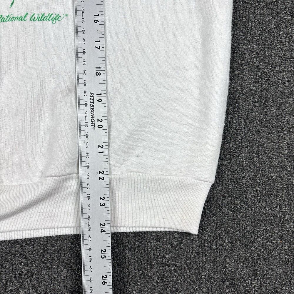 Vintage Hanes Sweatshirt 90 Collared Hummingbird Grandmacore Pullover Size Large - Picture 2 of 8